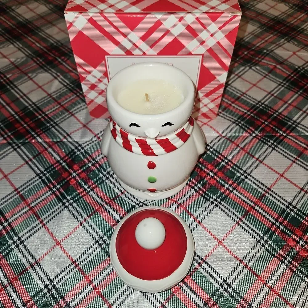 Slatkin & Co. Snowman Cinnamon Stick Scented Candle & Decorative Jar